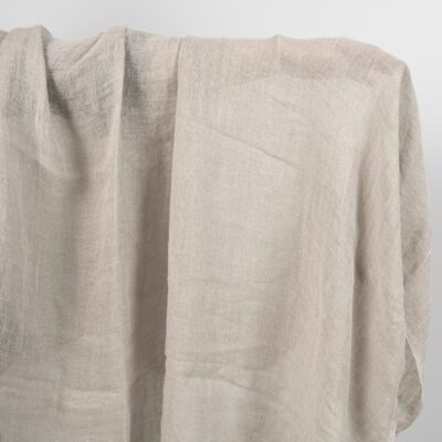 Natural grey transparent linen fabric washed 5 Natural linen washed gauze fabric