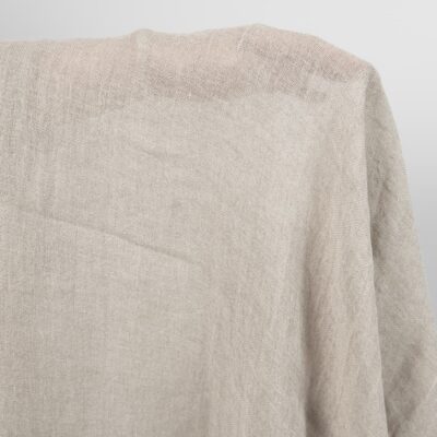 Natural grey transparent linen fabric washed 6 Natural linen washed gauze fabric, not dyed