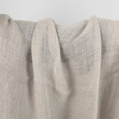 Natural grey transparent linen fabric washed 7 Natural linen washed gauze fabric, width 150cm