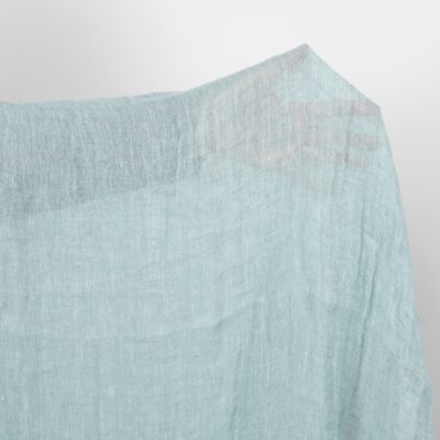 mint linen gauze fabric washed, transparent.