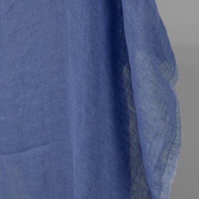 Transparent linen blue violet washed edge