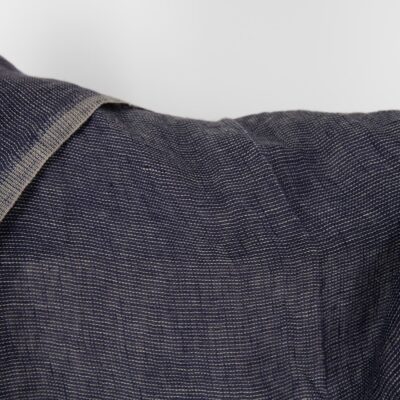 Washed linen fabric dark blue and green transparent 7 Washed linen fabric dark blue and green transparent, plain weave