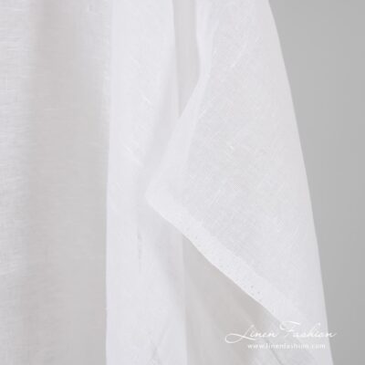 Optical white transparent linen fabric