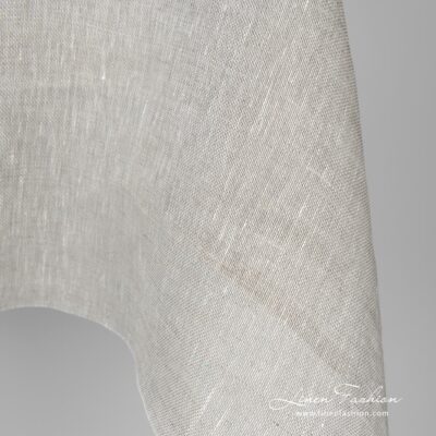 Transparent linen fabric in light grey 8 Transparent, lightweight light grey 100% linen fabric