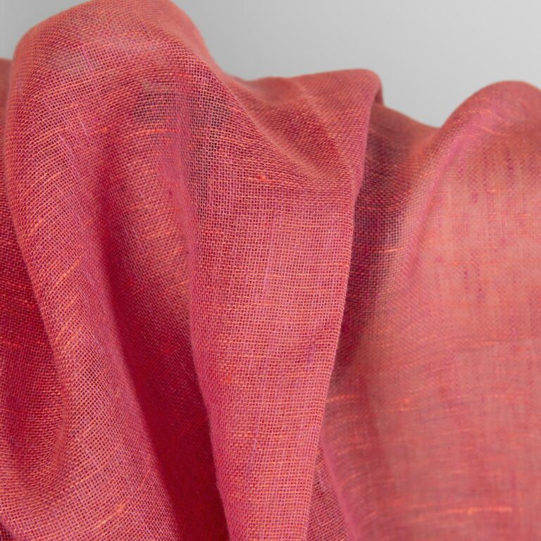 Red Translucent Fabric Transparent Linen Fabric In Red, 150cm (59