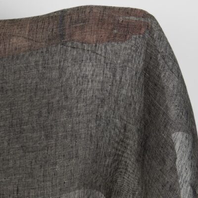 Black and natural transparent linen fabric 7 Black and natural transparent linen fabric product photo