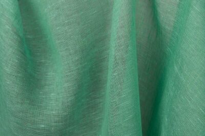 Mint green linen fabric transparent