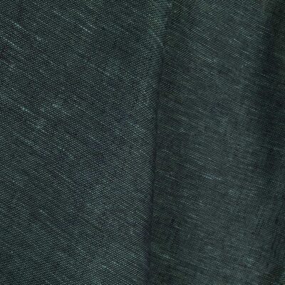 Transparent dark green linen fabric