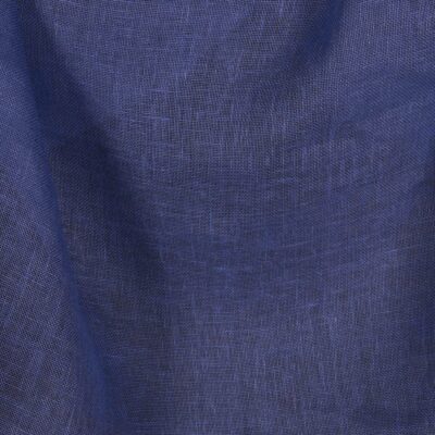 Transparent blue linen fabric