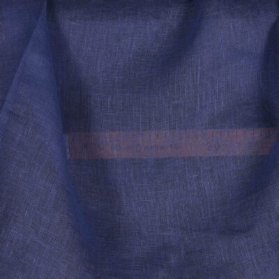 Transparent blue linen fabric