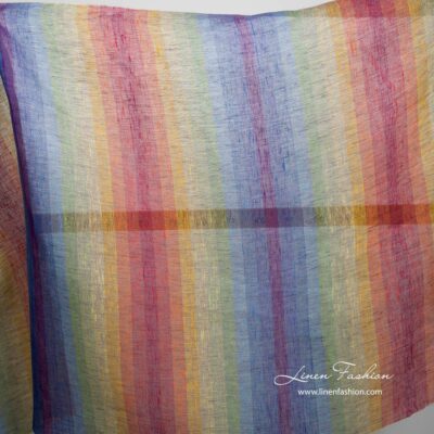 Transparent rainbow linen fabric