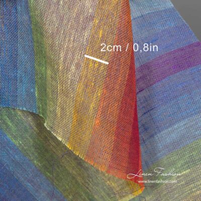 Transparent rainbow linen fabric
