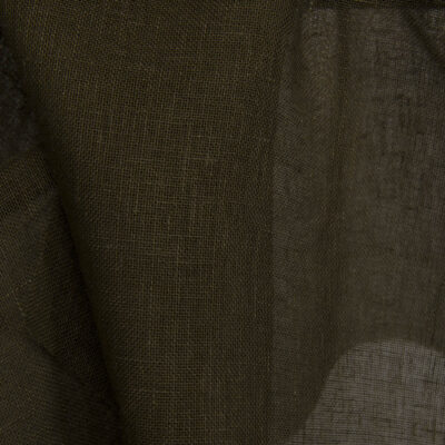 Khaki color gauze linen fabric