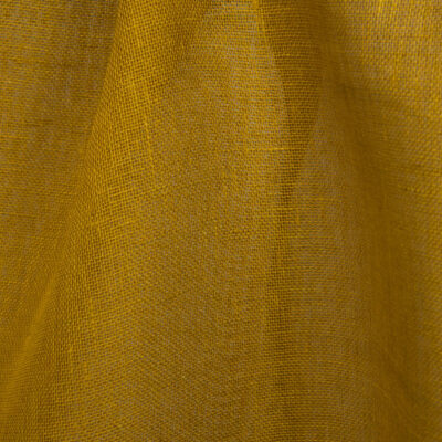Pure linen fabric gauze in deep yellow color.