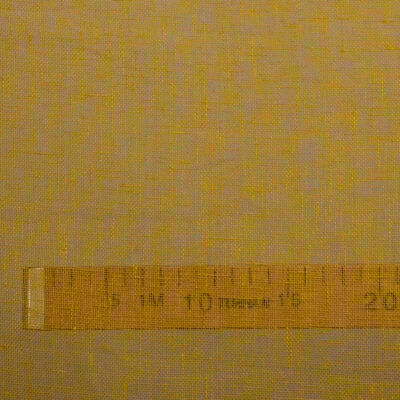 Pure linen fabric gauze in deep yellow color.