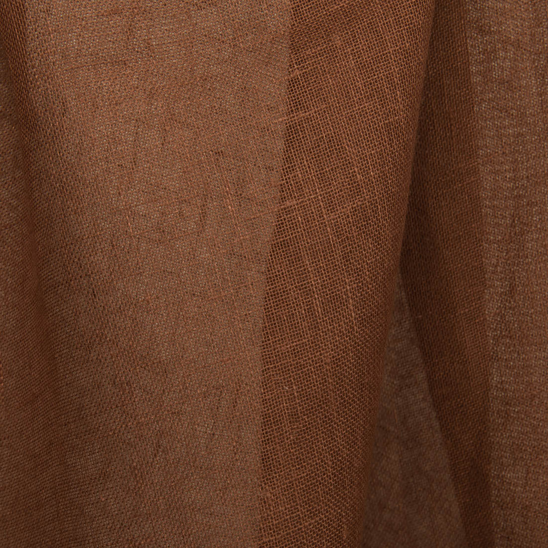 Transparent brown linen fabric