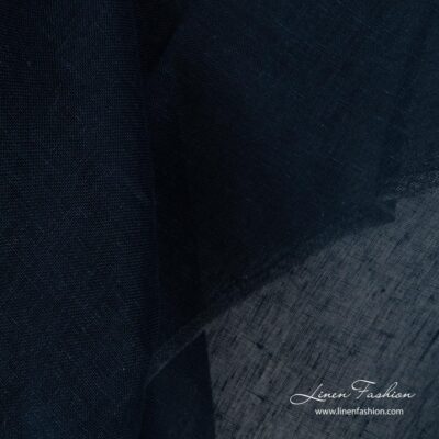 Navy gauze linen fabric