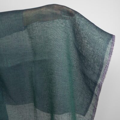 blue green linen fabric, width 150cm.
