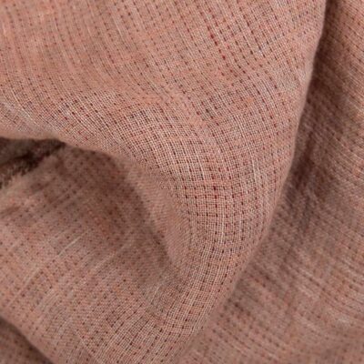 Double-sided washed linen fabric in warm brown 5 Double-sided washed linen fabric in warm brown