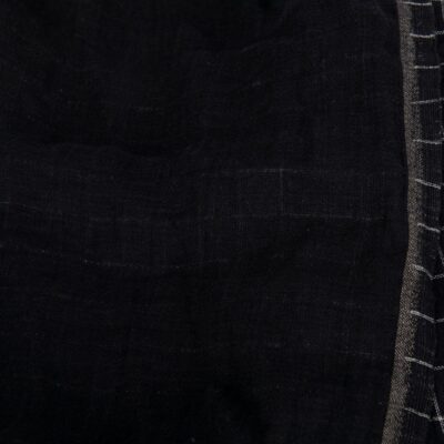 Black checked double-layer linen fabric washed 5 Black checked double-layer linen fabric washed