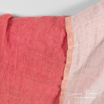 Rose linen fabric washed double-sided 5 Washed linen fabric, double - layer