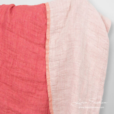 Rose linen fabric washed double-sided 4 Rose linen fabric, washed, double - sided