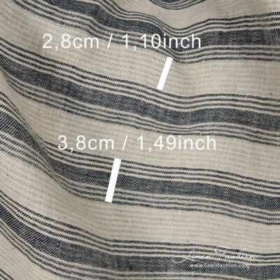 Washed vanilla linen fabric double-sided striped 7 Striped linen fabric sizes