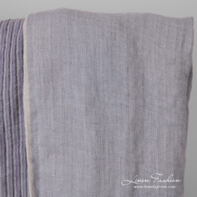 violet striped linen, double sided.