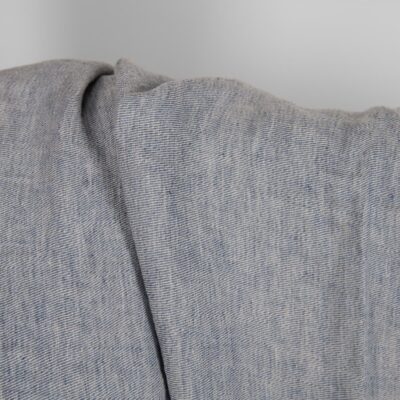 Washed linen fabric blueish grey colour double-sided product photo