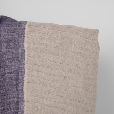 Washed linen fabric cobalt blue and beige double-sided 6 Washed linen fabric cobalt blue and beige double-sided, 100% linen