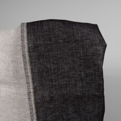 Linen double-sided fabric black white mix pure linen