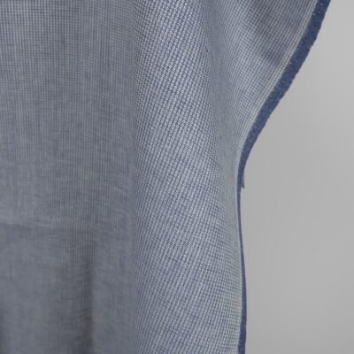 Linen fabric blue-grey small pattern edge