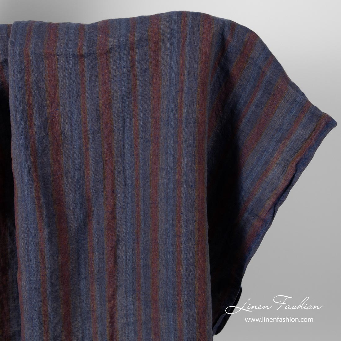 Grey brown fabric, washed linen