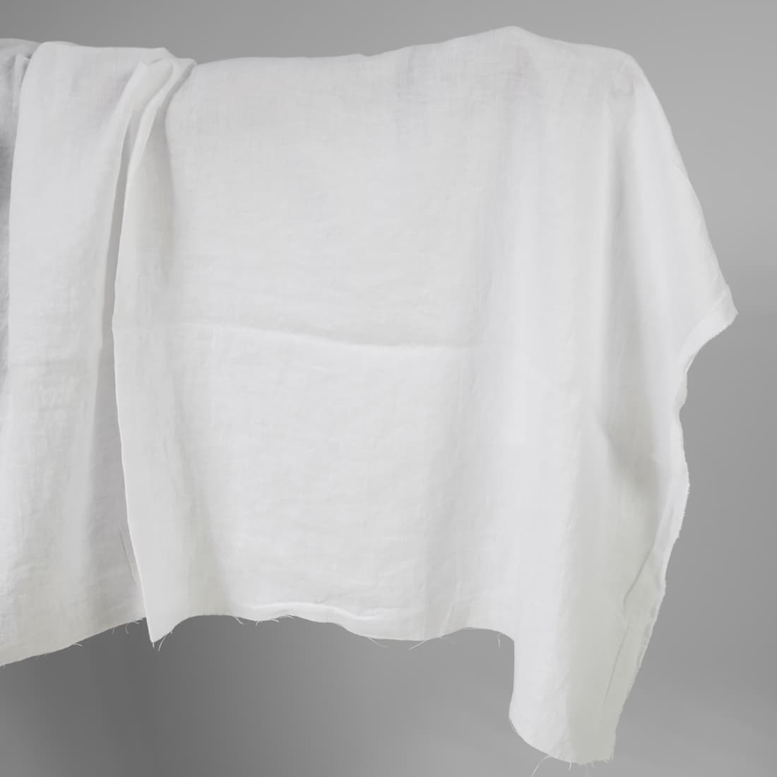 Linen washed fabric optic white colour