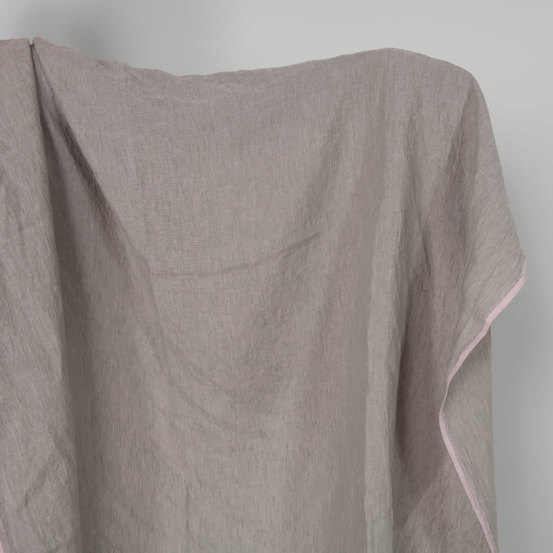 Washed linen fabric greenish lilac