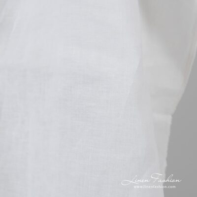 100% linen fabric in off-white color