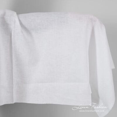 Optical white linen fabric