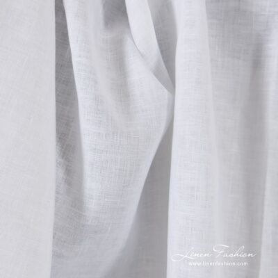 Optical white linen fabric for clothes and home textile