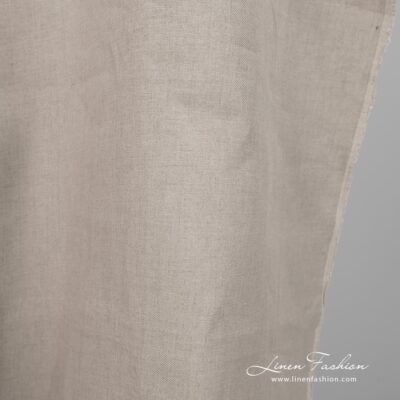 Linen fabric natural colour twill weave pattern 7 Linen fabric natural colour twill weave pattern close edge view