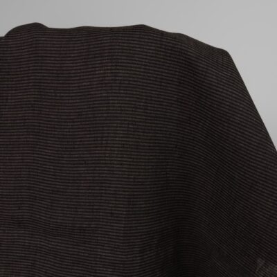 Linen fabric with black and grey stripes 150cm