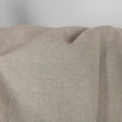 Linen fabric green lilac melange, 100% linen