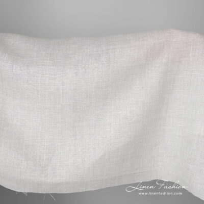 Wide linen fabric greyish white colour