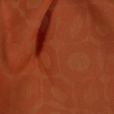 Orange linen fabric with bubbles