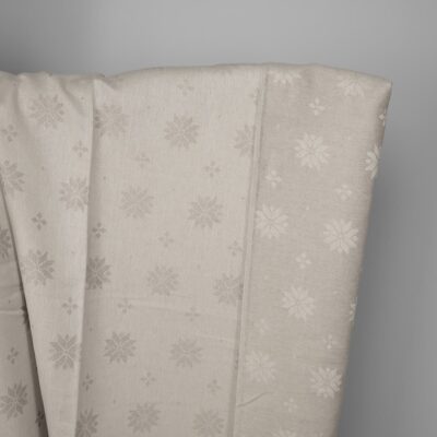 Linen cotton fabric white and natural jacquard 4 Linen cotton fabric white and natural jacquard