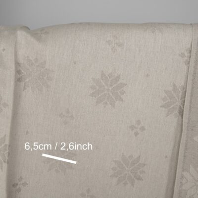 Linen cotton fabric white and natural jacquard 6 Linen cotton fabric white and natural jacquard, with measurements
