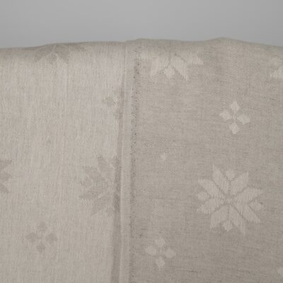 Linen cotton fabric white and natural jacquard 5 Linen cotton fabric white and natural jacquard, 155cm
