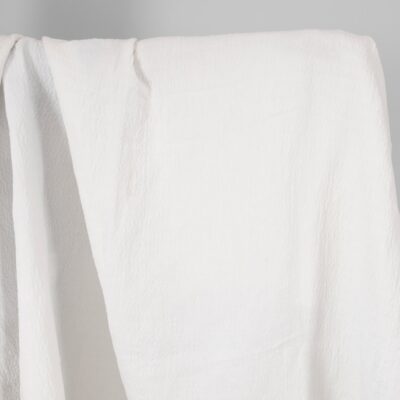 white linen cotton fabric zigzag