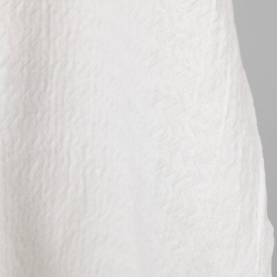 white linen cotton fabric zigzag, 240gr/m2.