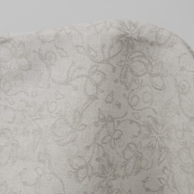 Natural colour linen cotton jacquard fabric with flowers 6 Natural colour linen cotton jacquard fabric with flowers product photo