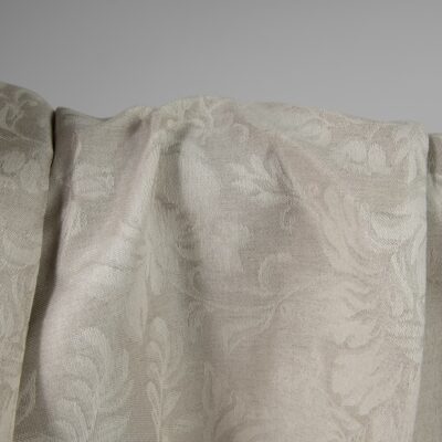 Linen cotton jacquard fabric beige with flowers 7 Linen cotton jacquard fabric beige with flowers product photo